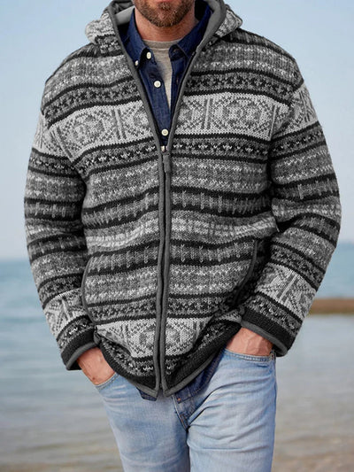 Bjorn - Casual Full Zip Knit Sweater