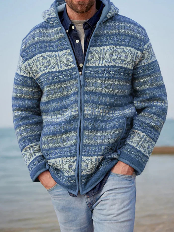 Bjorn - Casual Full Zip Knit Sweater